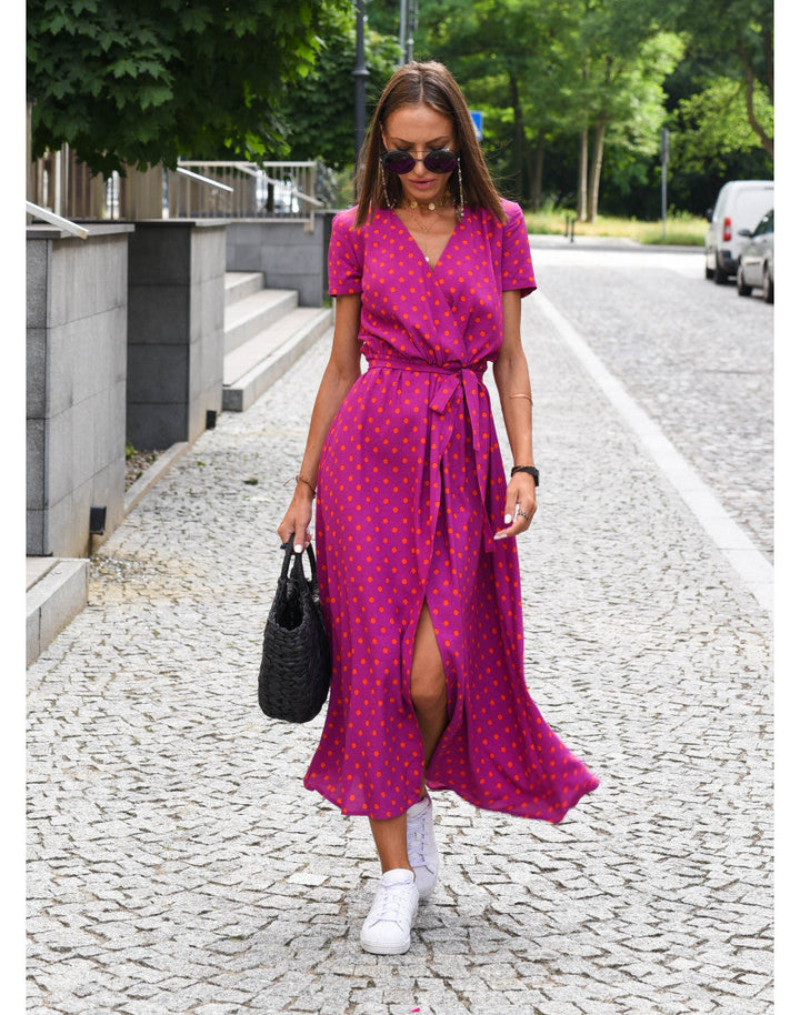 Claire | Elegante Wikkeljurk met Bloemenprint