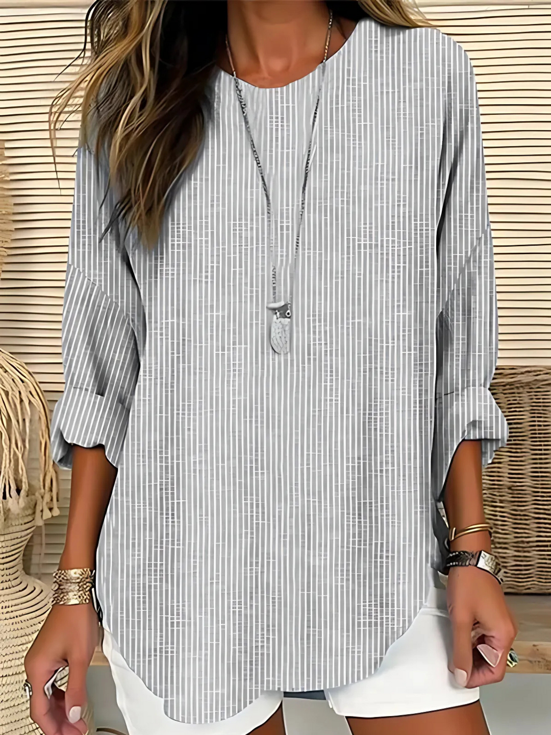 Jannai | Relaxed Gestreepte Tuniek Top