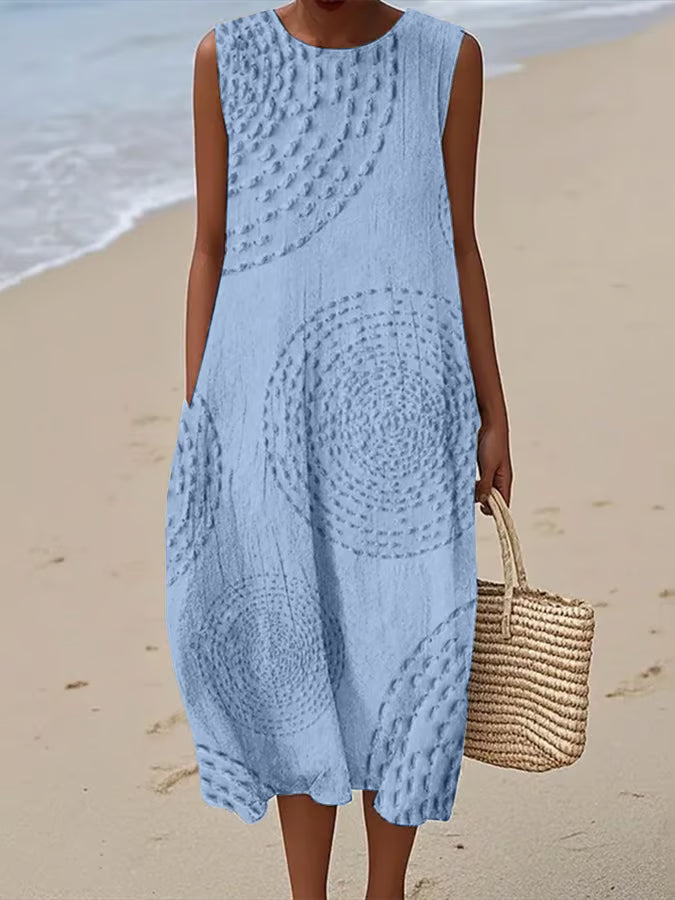 Chantal | Maxi-jurk met structuurpatroon