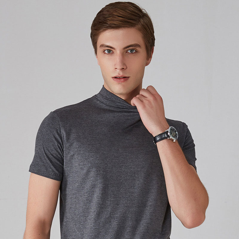 Dick | Heren slim-fit T-shirt met hoge hals