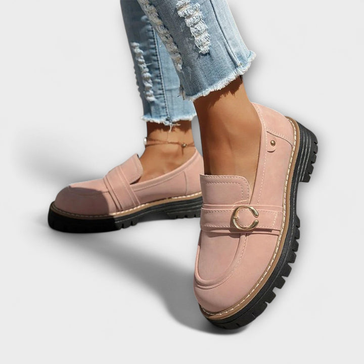 Lora | Casual Moccasins met Ronde Neus