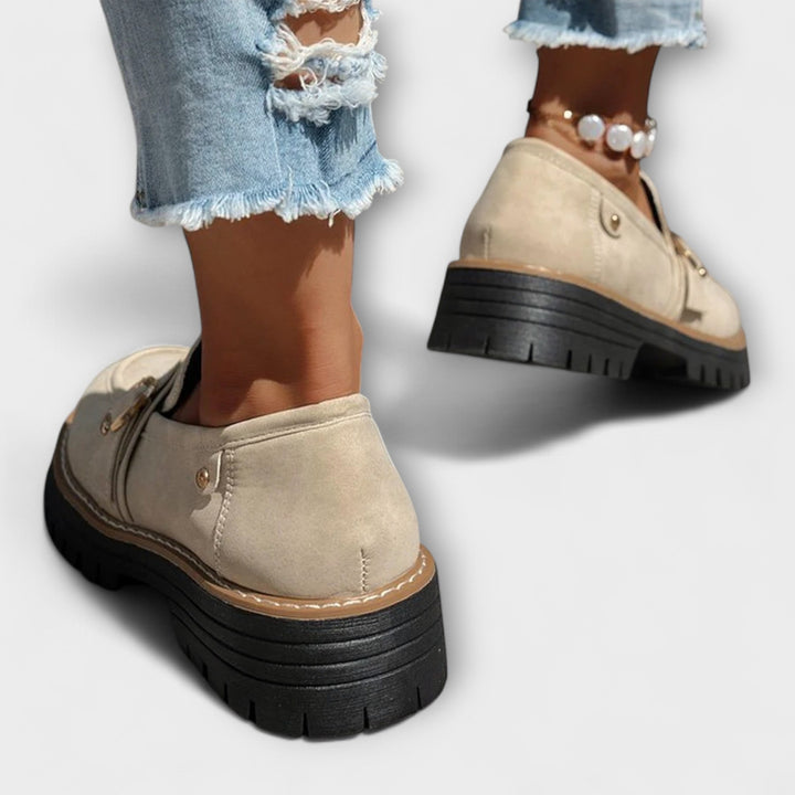 Lora | Casual Moccasins met Ronde Neus