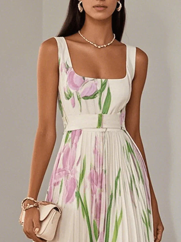 Nina | Elegante maxi-jurk met bloemenprint