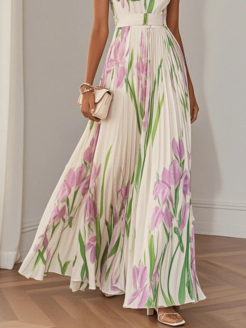Nina | Elegante maxi-jurk met bloemenprint
