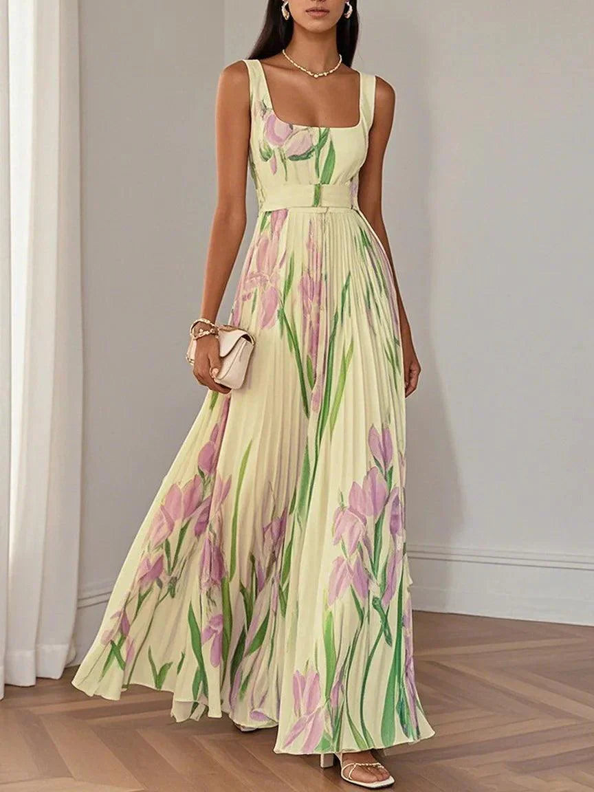 Nina | Elegante maxi-jurk met bloemenprint