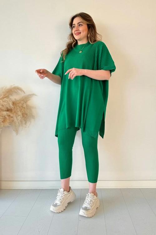 Chantal | Gebreid Tweedelig Damespak (Top + Broek)
