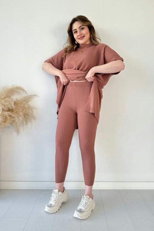 Chantal | Gebreid Tweedelig Damespak (Top + Broek)