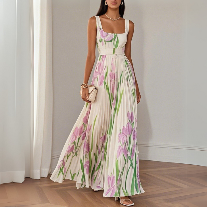 Nina | Elegante maxi-jurk met bloemenprint
