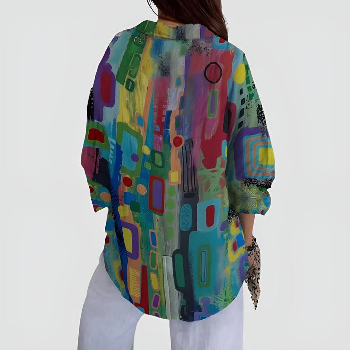 Puck | Blouse met geometrisch patroon