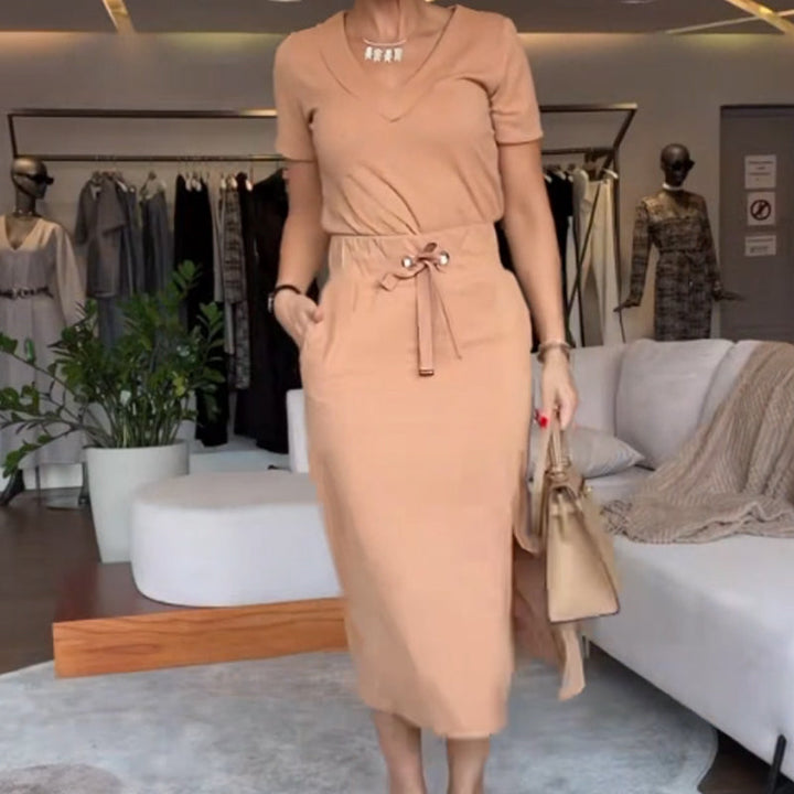 💥V-hals Top en Rok Set