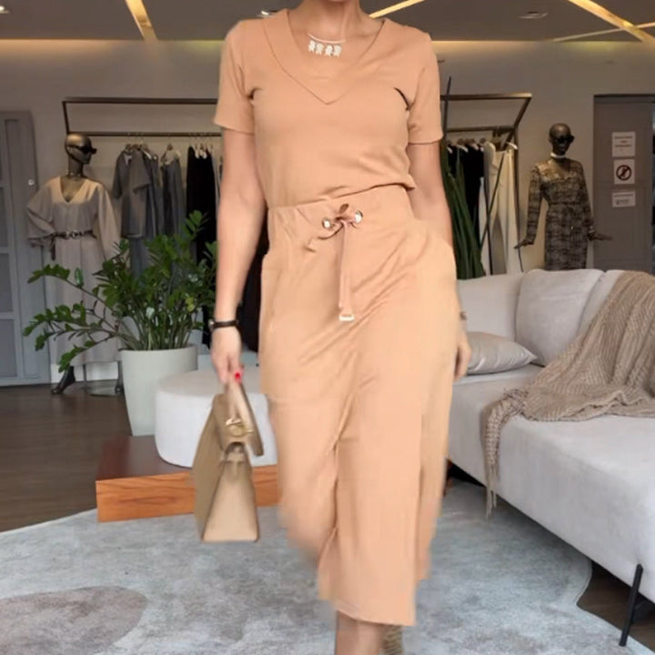 💥V-hals Top en Rok Set